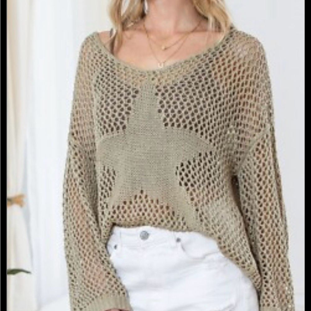 Women's Star Patterned Knit Sweater